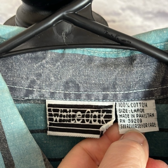 Vintage 90’s White Oak striped button down shirt - Picture 2 of 6